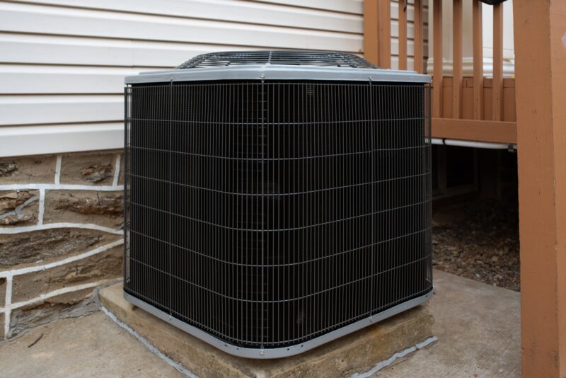 outdoor hvac unit sitting outside of a home in jupiter, florida